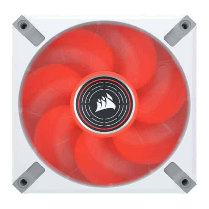 (image for) Corsair ML120 LED ELITE 120mm Red LED Fan Single Pack White
